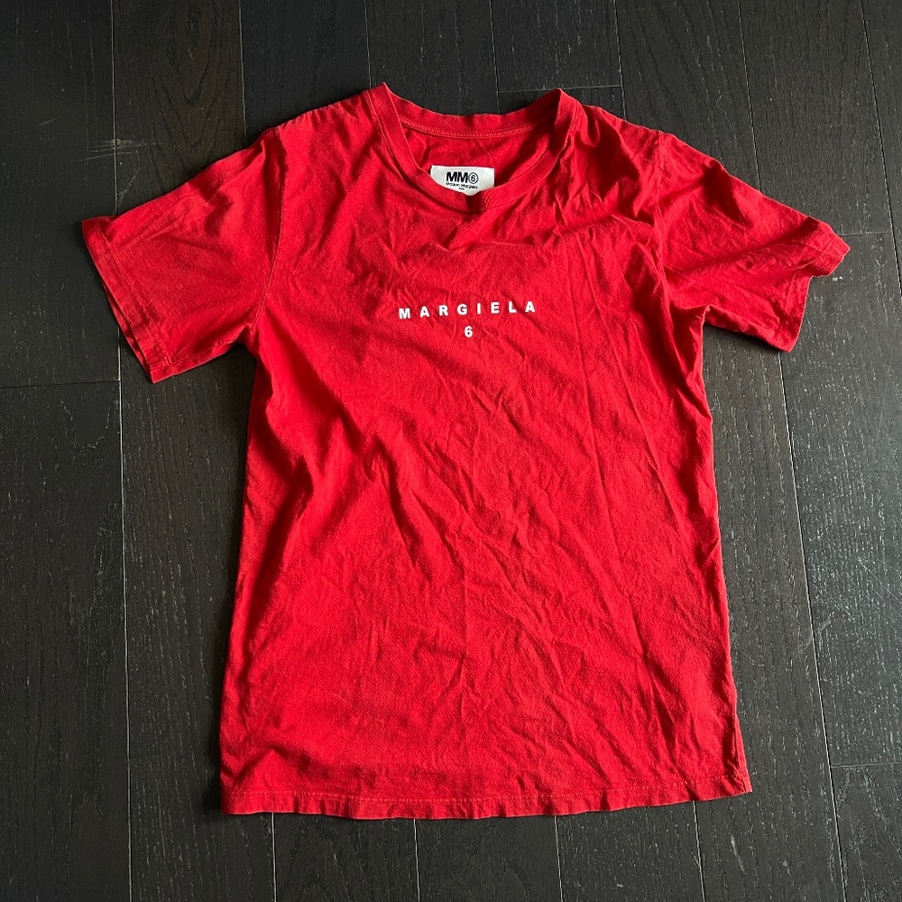 MM6 Maison Margiela SSENSE Exclusive Red Cotton T-Shirt size xs